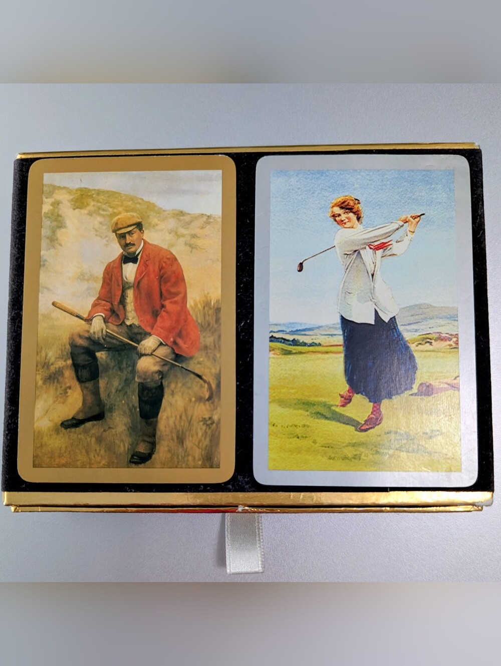 SEALED Congress 2 Decks Vintage Golfers Playing Cards!